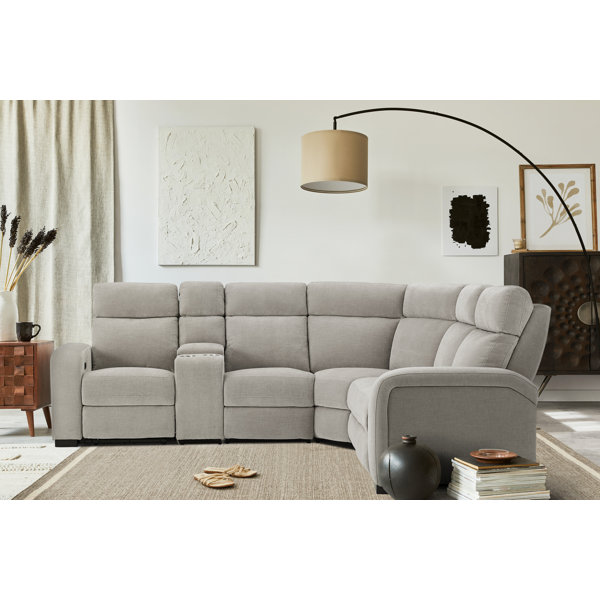Latitude Run® 6 Piece Upholstered Reclining Sectional Wayfair